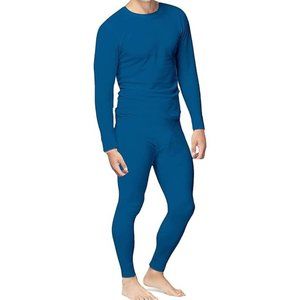 Place and Street Men's Cotton Thermal Underwear Set Shirt Pants Long Johns